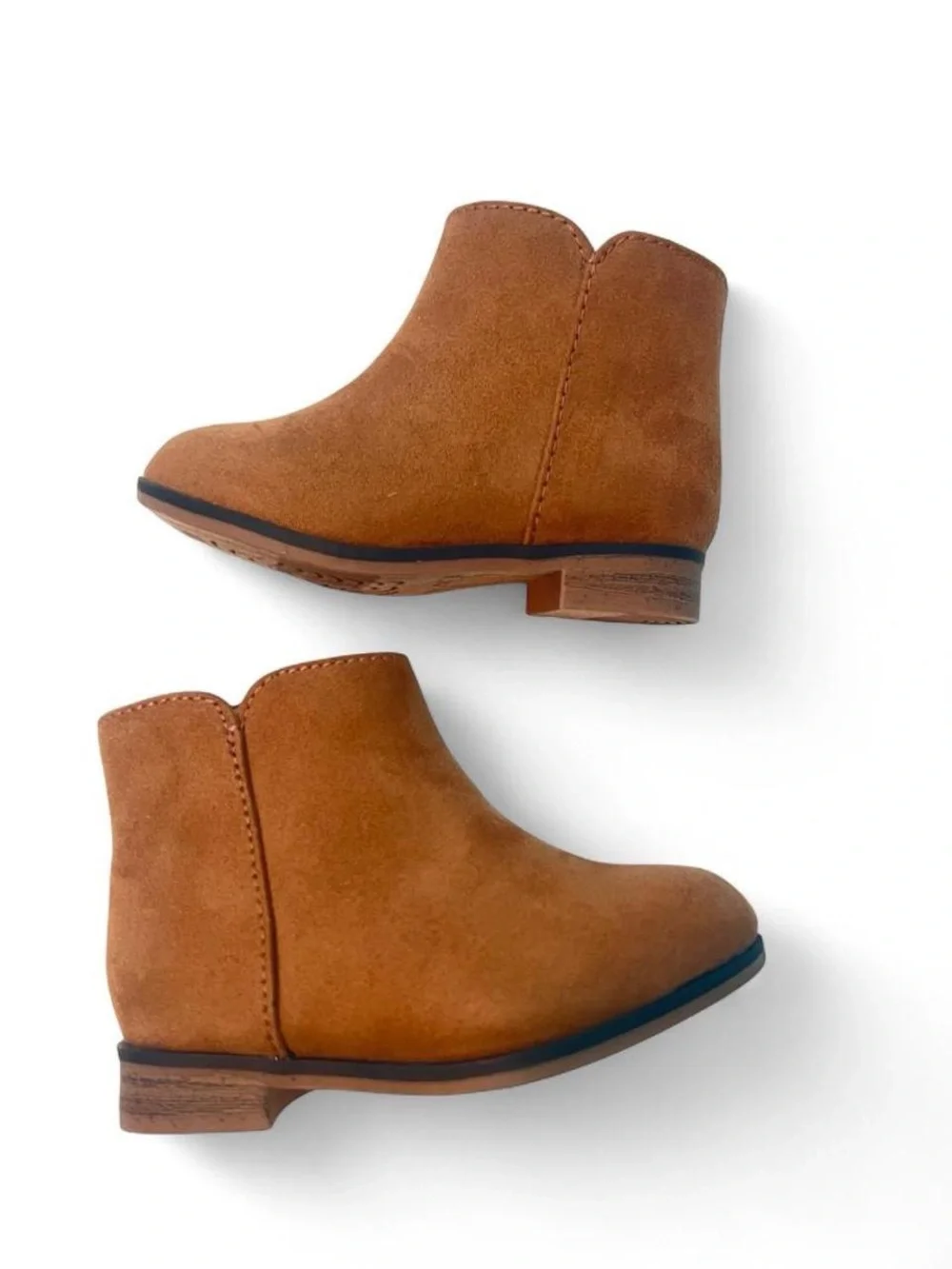 Cat & Jack Kids' Chestnut Brown Suede Ankle Boots